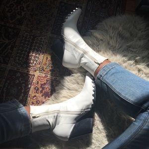 Free People x Jeffrey Campbell Jagger Boots White